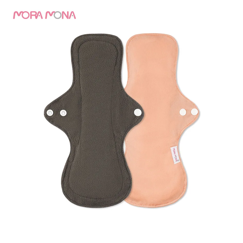 Moramona OEM Soft Breathable Washable Menstrual Pads for Feminine Hygiene Period Lady Napkin Sanitary Pads for Women Reusable