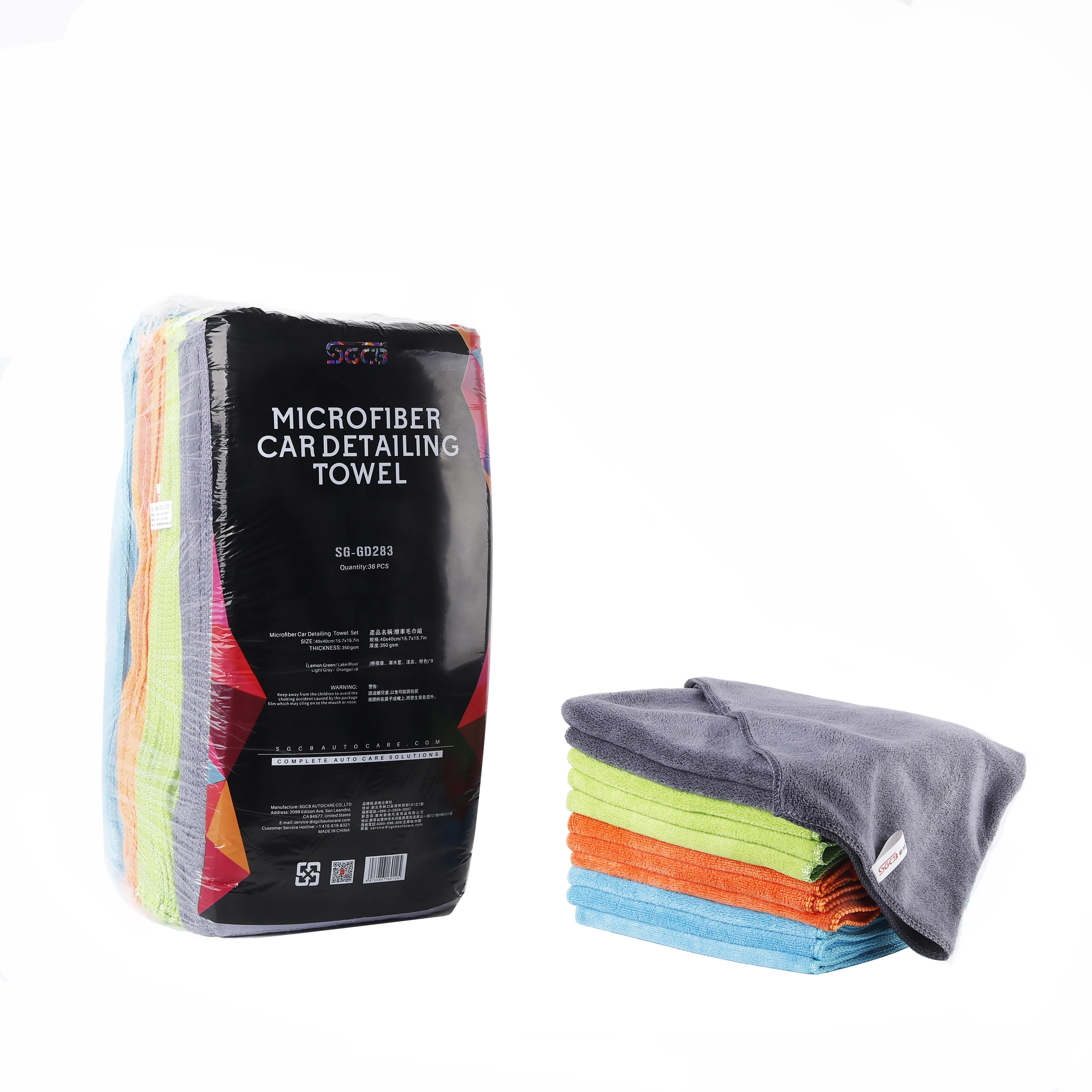 16x16Inch SGCB Microfiber Car Wash Drying Towel Auto Cleaning Cloth Car Detailing Towel