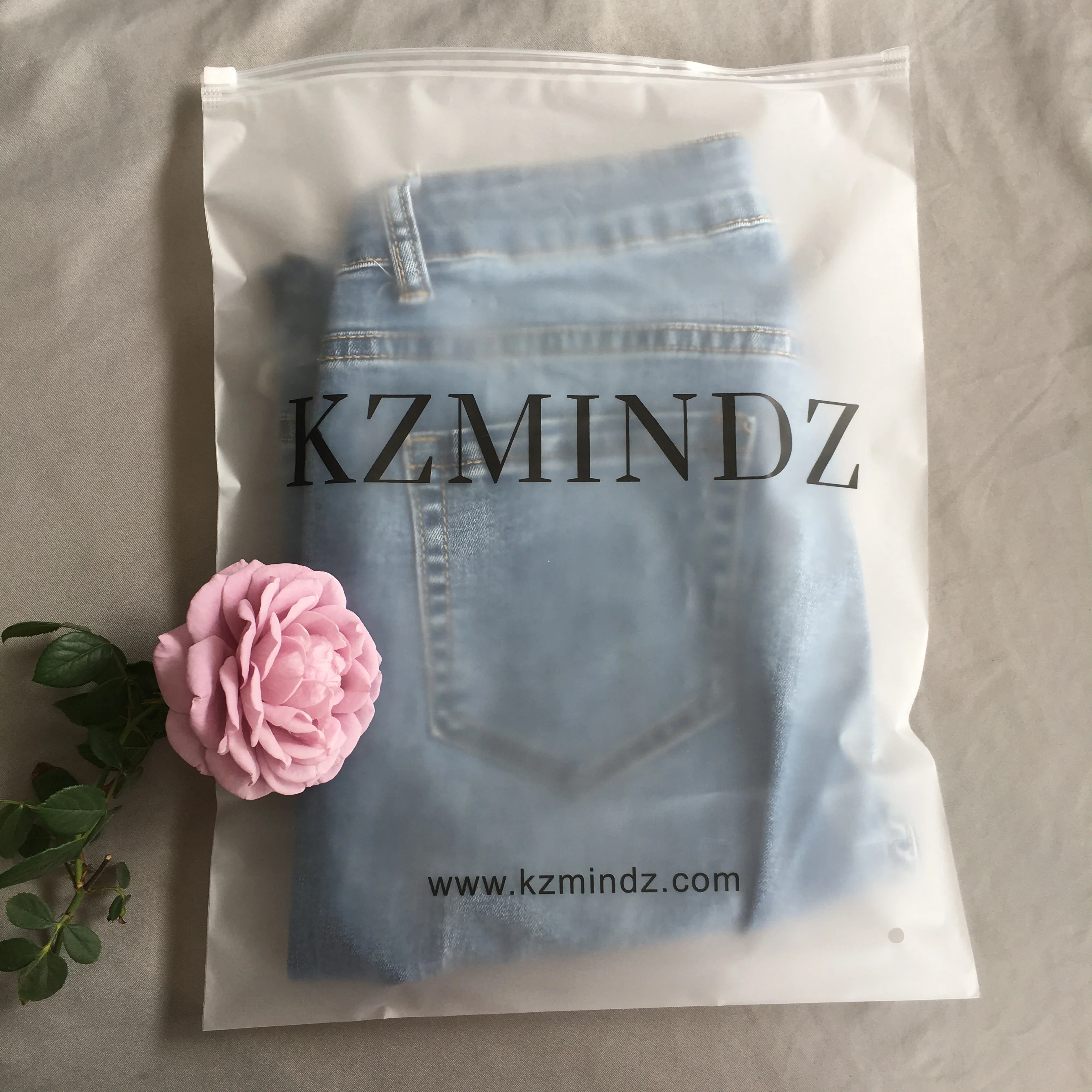 plastic T Shirt bags Clothes Frosted Biodegradable Bagpackaging and printing custom logocustom