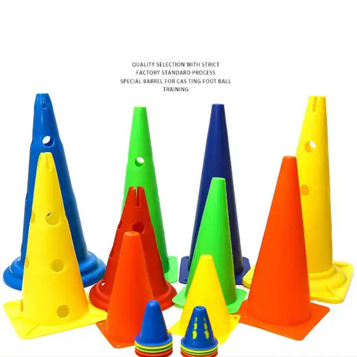 ZJFIT Football Agility Cone Plastic Marker Cones Football Soccer Training Equipment Sport Colorful Speed Training Set