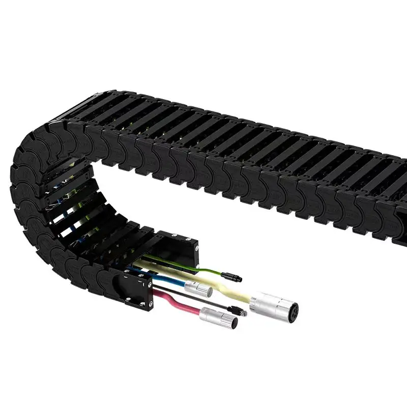 Nylon Black Silent High-Speed Cable Chain For Machine Tool Cable Protection Tow Chains