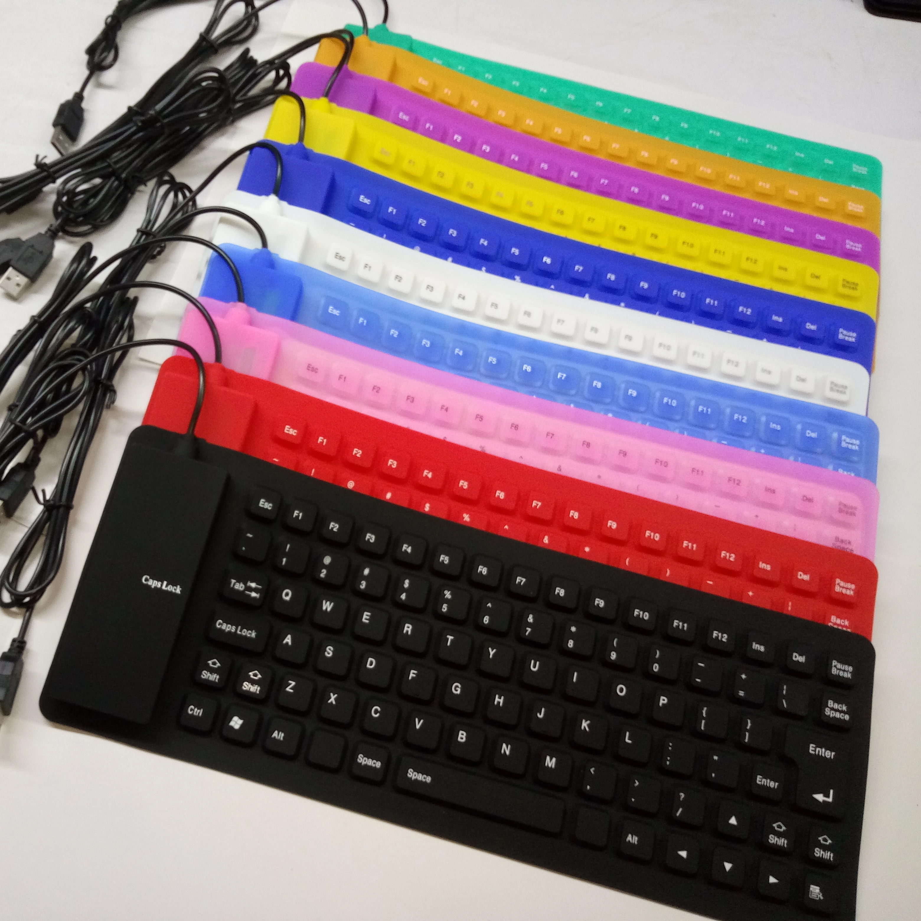 85 keys silicone keyboard anti-splash soft keyboard wired mute keyboard