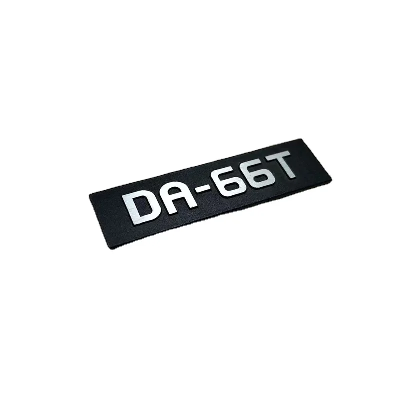 Custom Design Aluminum Embossed Logo Label Metal Material Die Cast Caboodles Raised Text Nameplate for Package