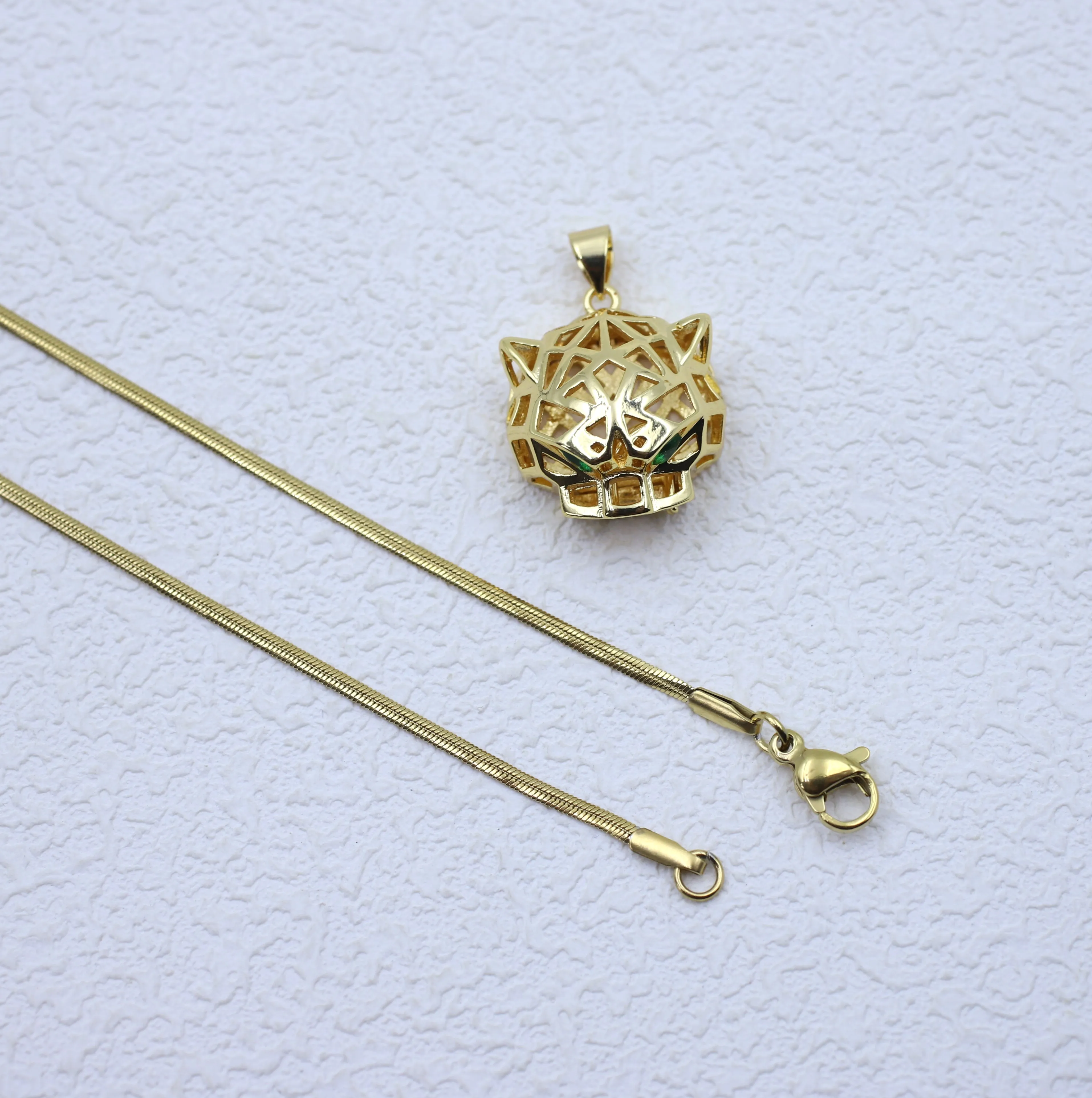 Модный Комплект украшений из 18-каратного золота 4 шт. 3D сетчатый набор с леопардовым принтом