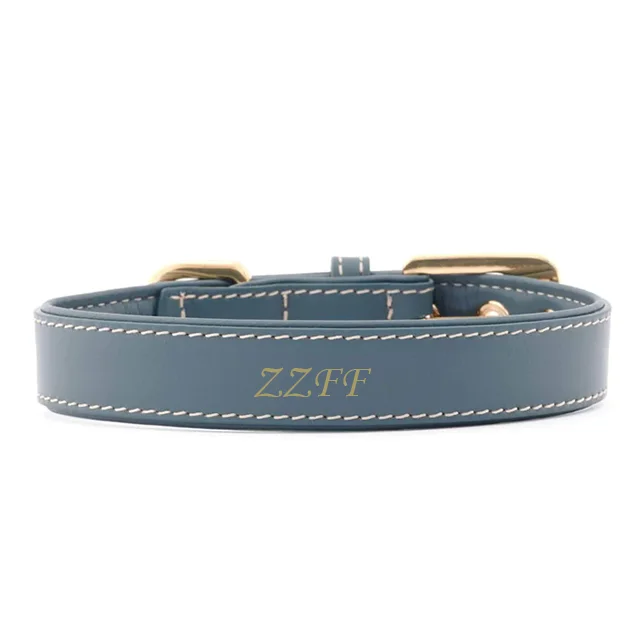 Hot Sale Custom Pet Product Leather Pet Dog Collar Adjustable Soft Breathable Pu Leather Dog Collar