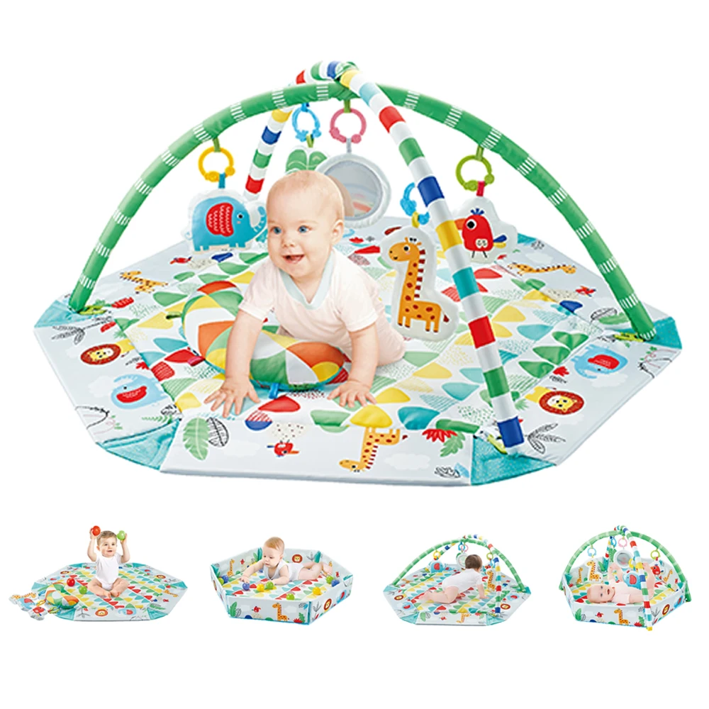 Blanket Fitness Frame Rack Carpet Play Mat With Ocean Ball Toys 30 5CM ocean balls large baby play activity mat for baby