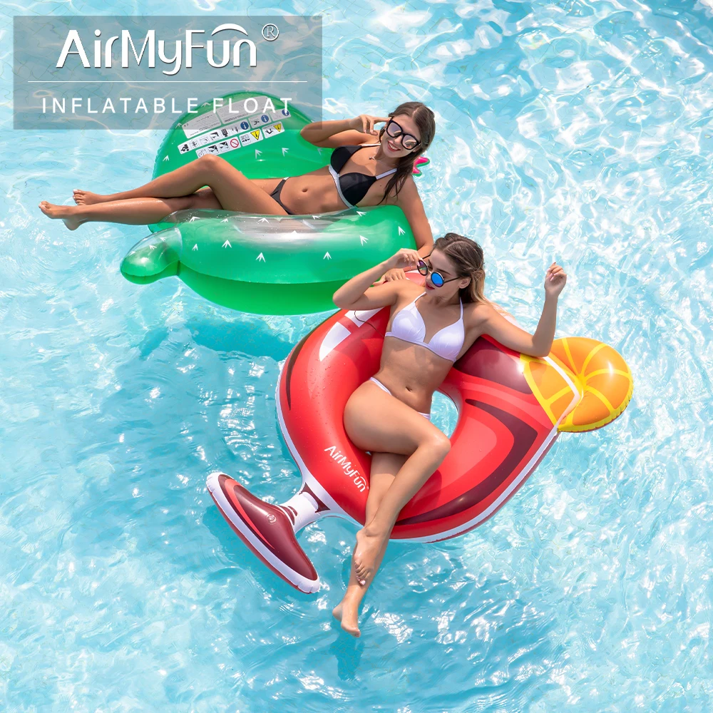 Inflatable Pool Floater Toy PVC Swim Inflatable Shaped Float Swimming Floating Water Inflatable Swimming Ring For Adult