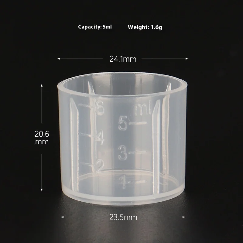 Small Food Grade 5-480ml Plastic Measuring Cup with Scale 10ml Model for Liquid Usage for Home Use