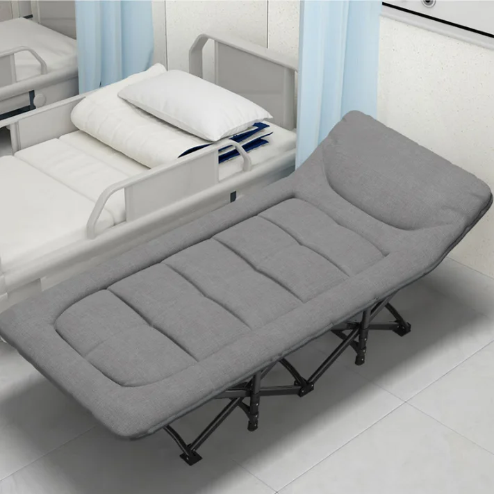 Portable Single Easy Carrying Steel Folding Camping Bed Cot with Mattress and Pillow for Sleeping