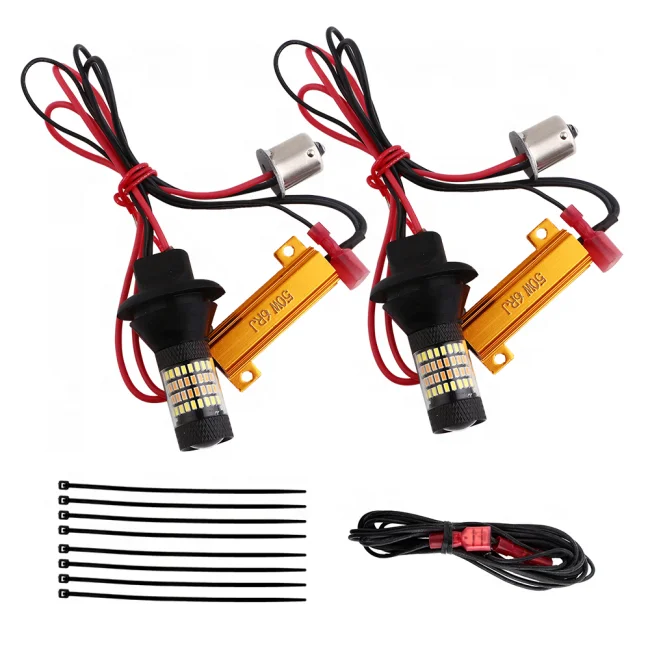 1156 BA15S P21W T25 3156 T20 7440 4014 LED Bulb Kit Convert Turn Signal Light w/ DRL Function