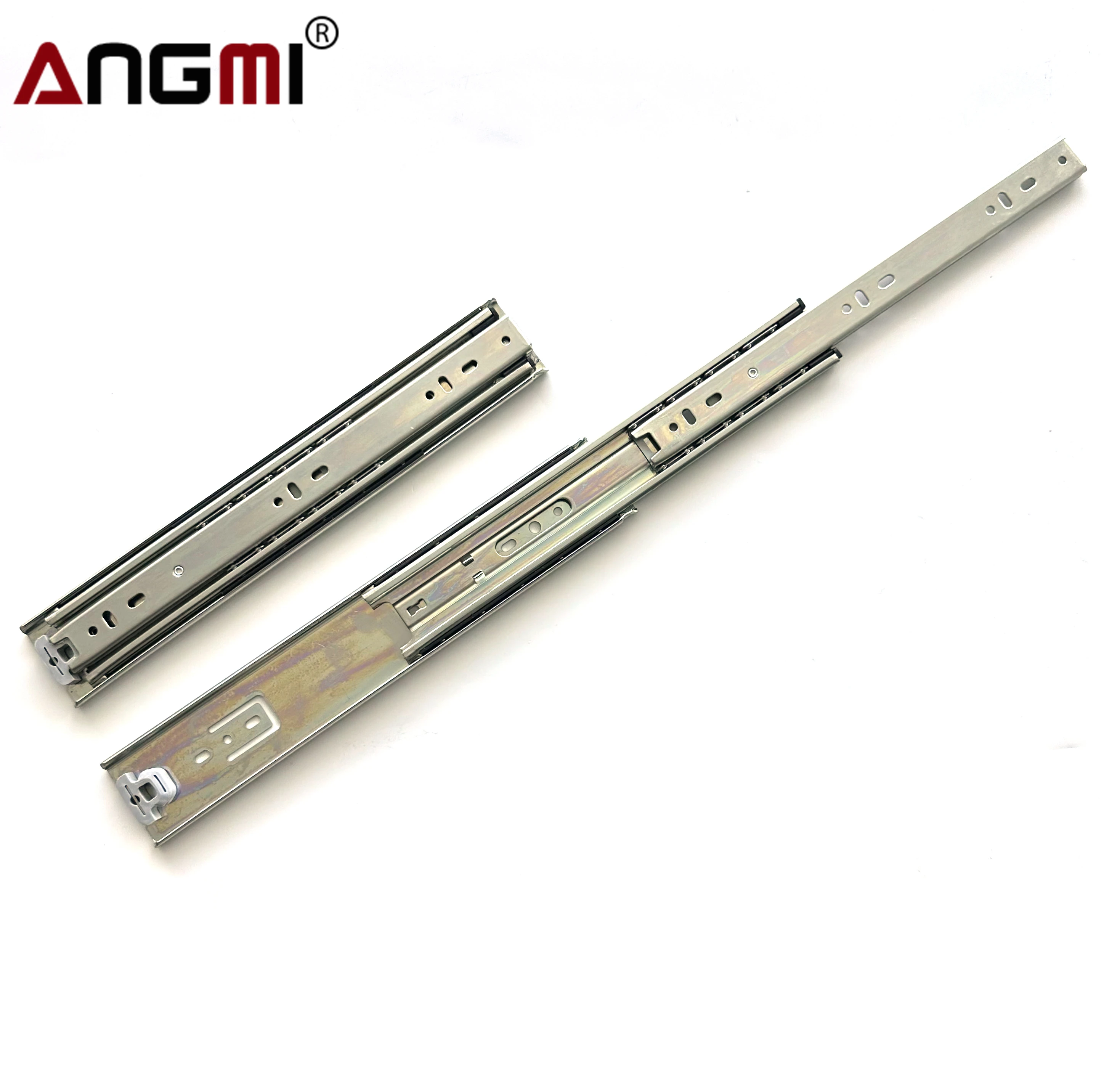 Soft Close Drawer Rails With Lock 3 Fold Full Extension Side Mount Heavy Duty Drawer Slides