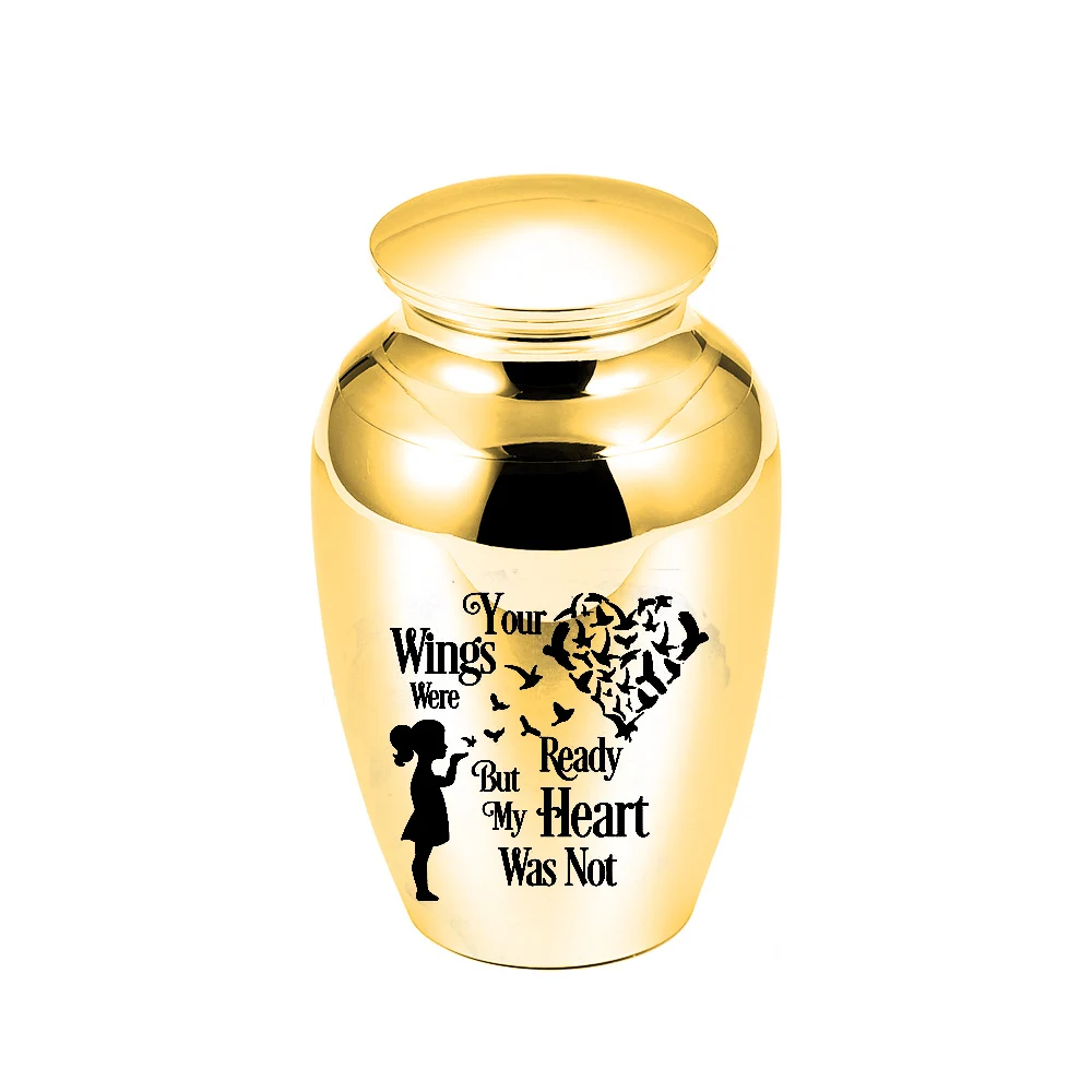 Cremation Urn for Human Pet Ashes Memorial Stainless Steel Urns Handcrafted Keepsake Funeral Casket Pattern Engraved Jar