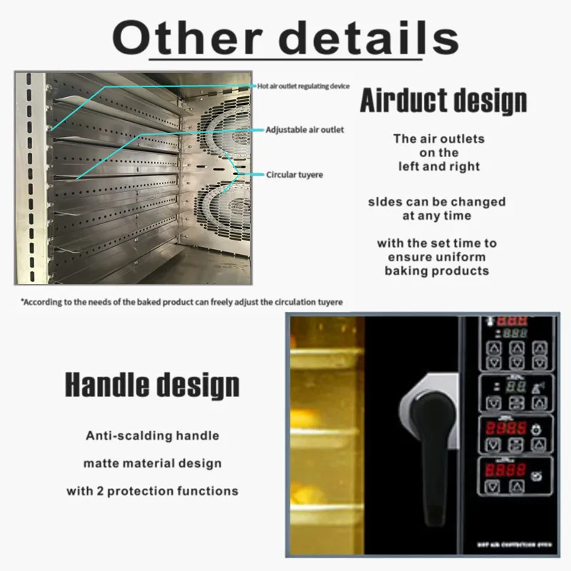 Industrial Deluxe Bakery Equipment Professional Bread Pizza Oven Customized 5 8 12 10 Trays Convection Oven for Snack Food Hotel