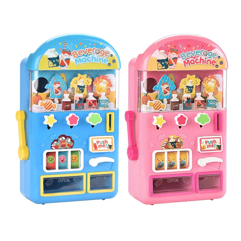 IN STOCK Kids new Electronic toys mini lottery game machine toy fun simulation 2-in-1 sound light beverage machine toy