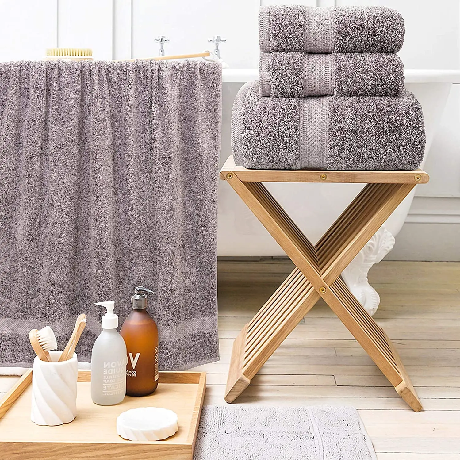 Premium quality 650gsm face towel hand towel Egyptian cotton custom bright orange plain terry bath towel