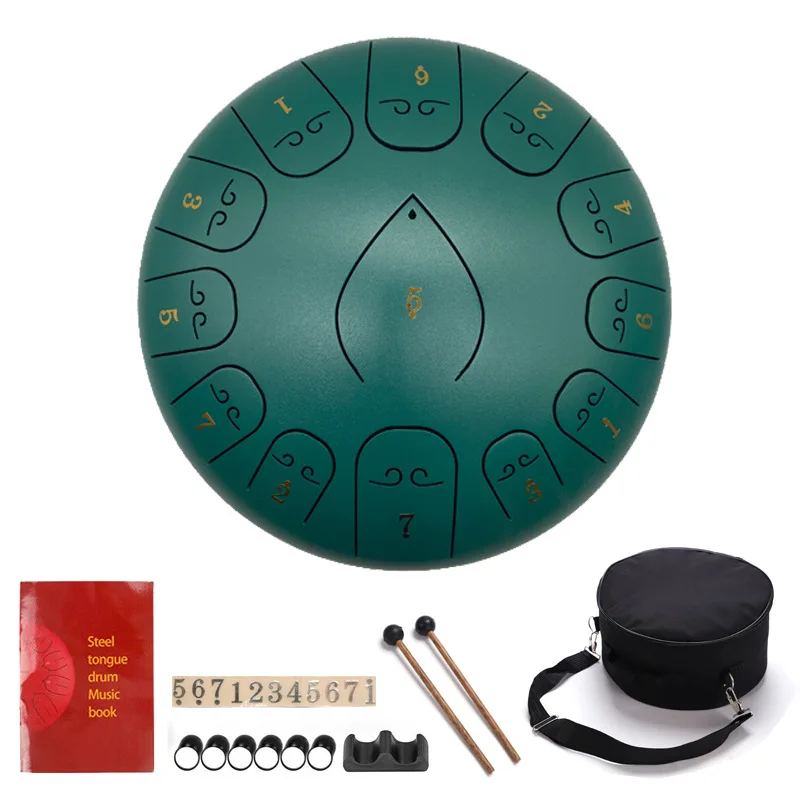 Factory offer music therapy steel handpan tongue percussion drum wholesale manufacture with stick tongue drum