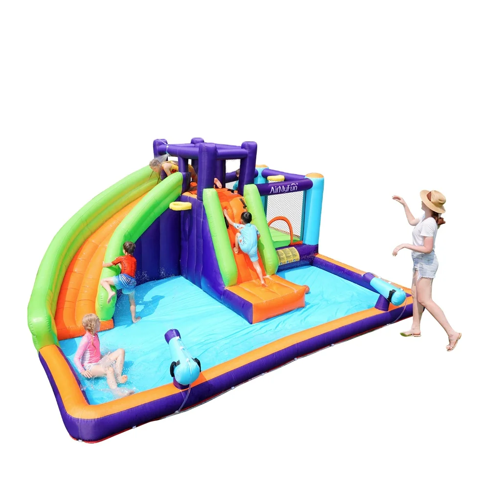 mega inflatable bouncer jumping bouncy castle commerical luxury rainbow bounce house