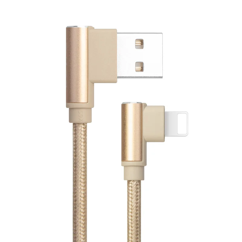 SOSLPAI hot-sale product usb type-c cable 90 degree Curved micro usb cable Data line type c cables fast charging