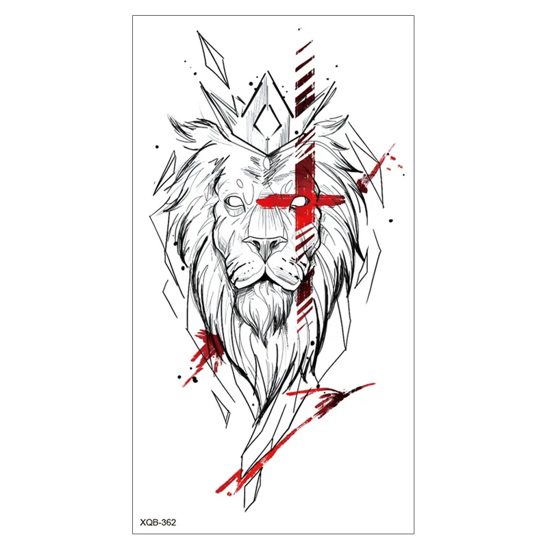 Waterproof colorful cool wild animal full arm temporary tattoo sexy lower back tattoos for body DIY