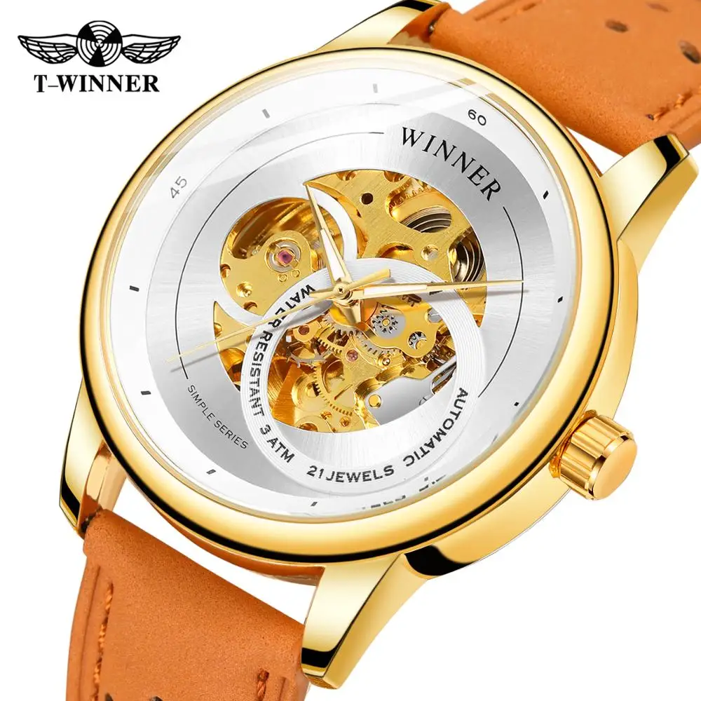 T-winner factory wholesale luxury men watch automatic water resistant OEM wristwatch