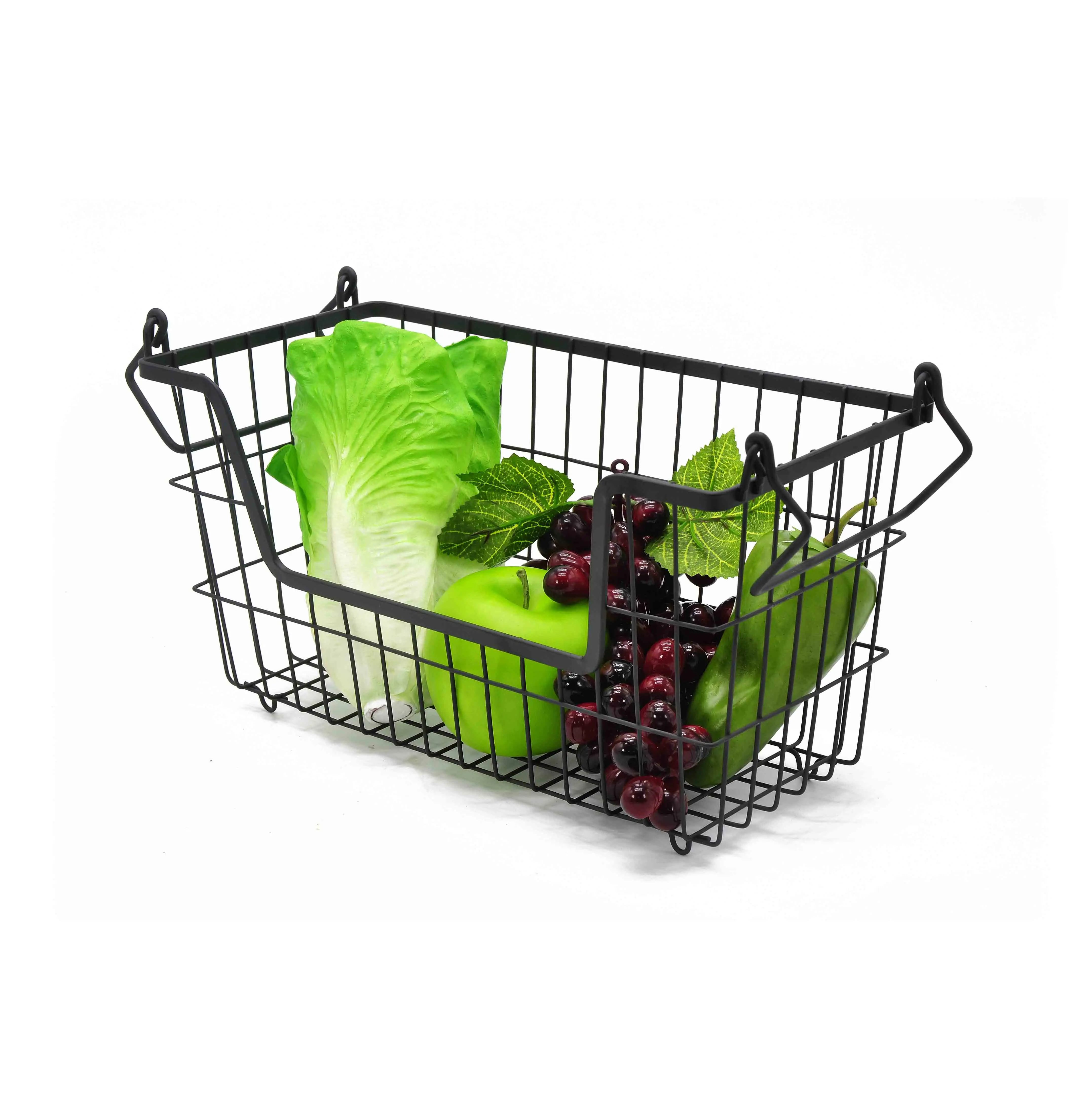 stackable small size storage vegetable metal mesh bin basket