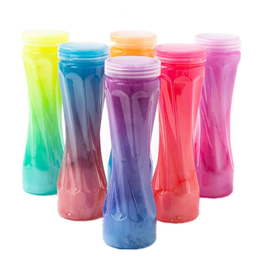 Crystal Pearl Mud Magic Slime Toys Colourful Fluffy Foam Putty Plasticine Cloud Clay Bottle for Kids Educational Toys