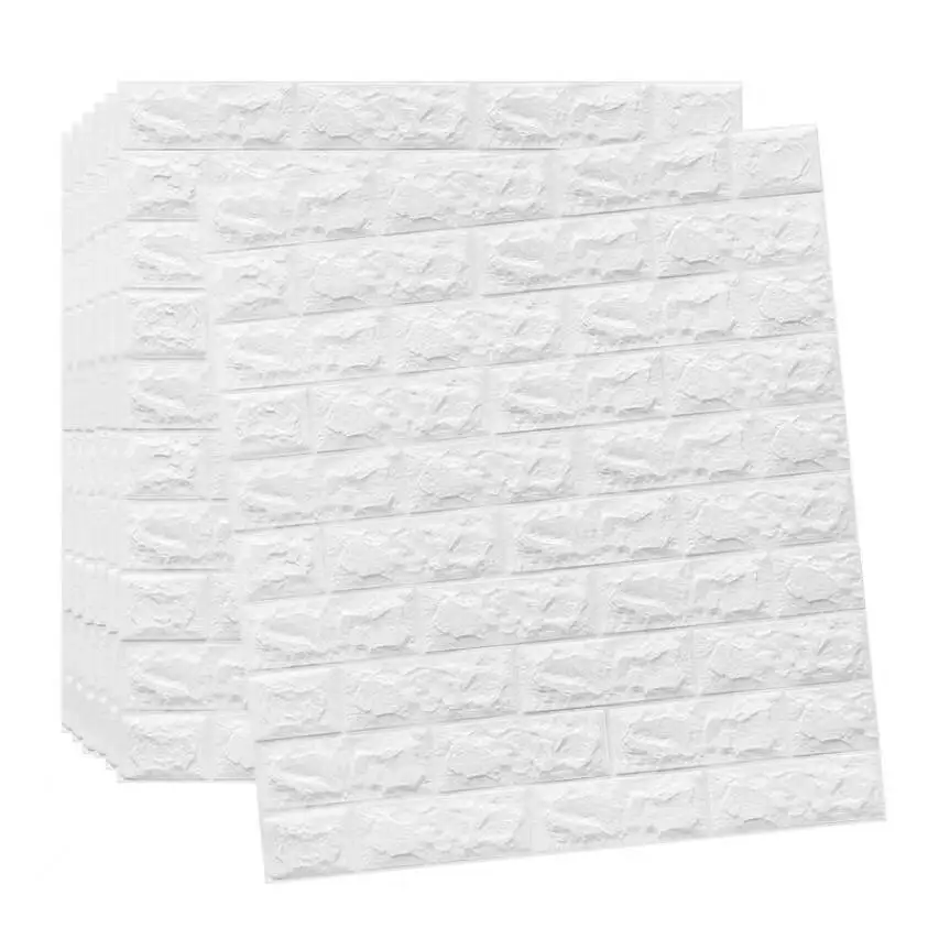 linyi manufacture self adhesive wall paper 3d xpe foam wall stickers sheet with low moq
