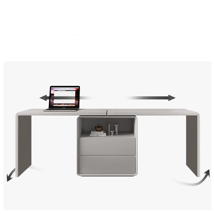 Multi-purpose Modern Double Computer Desk Storage Racks Cabinet Wooden Desk Top Study Table Home Office Furniture with chair