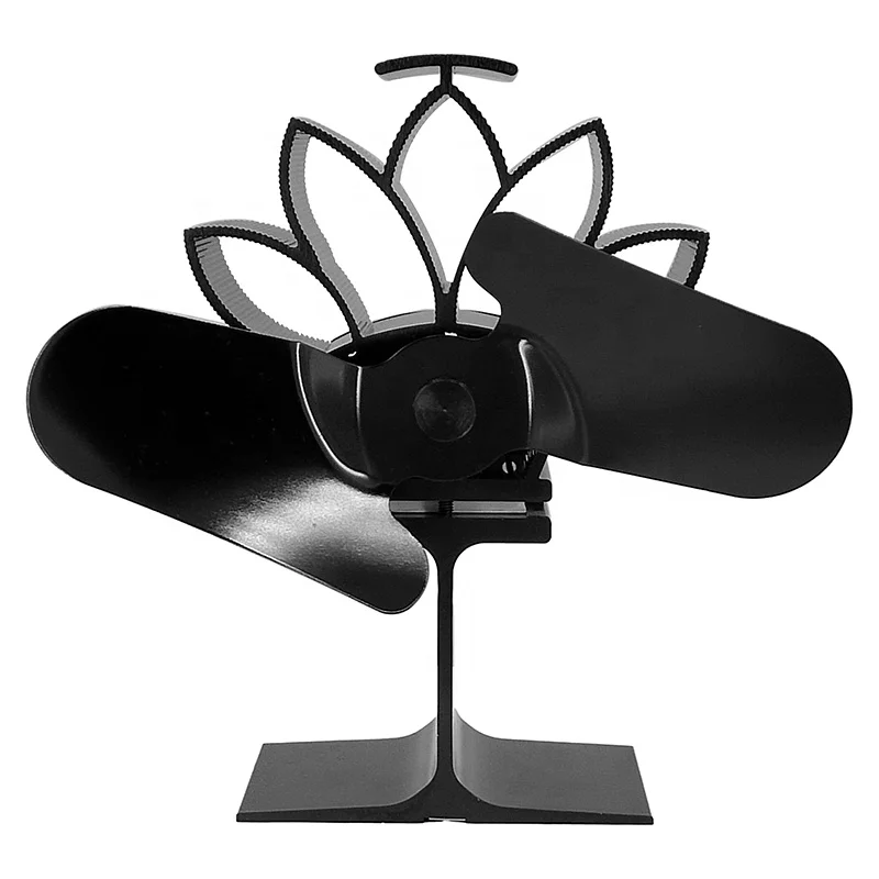 Portable Heat powered stove fan for Indoor living room with 2 blades