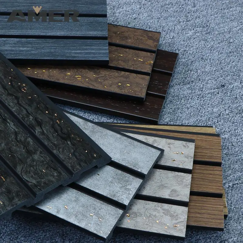 Rongke factory OEM decorative plastic outdoor interior fluted slat ps wall decor panels boards sheets