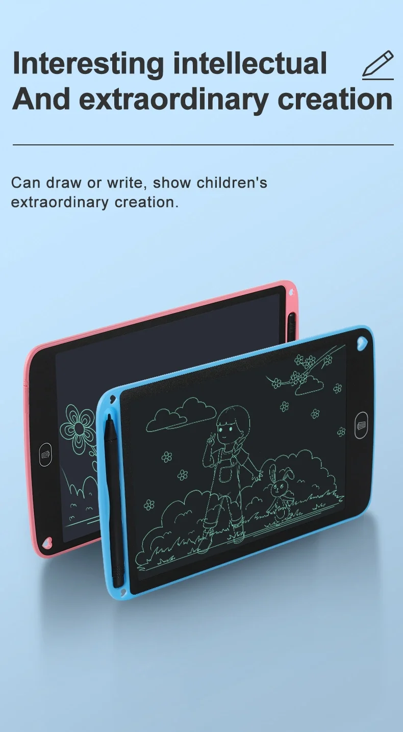Paperless LCD Drawing Pad 8.5 Inch Electronic Kids Writing Graphic Tablet with Stylus and Loose Leaf Feature