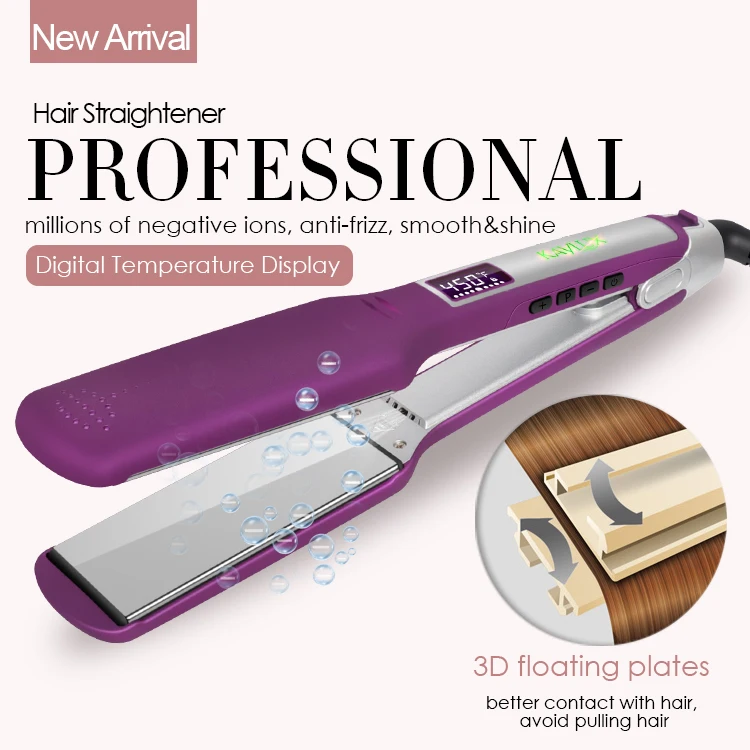 
Wholesale Private Label Hair Straightener Digital touch screen 360 Degree Swivel Power Cord Hair Curler Profecional Flat Iron 