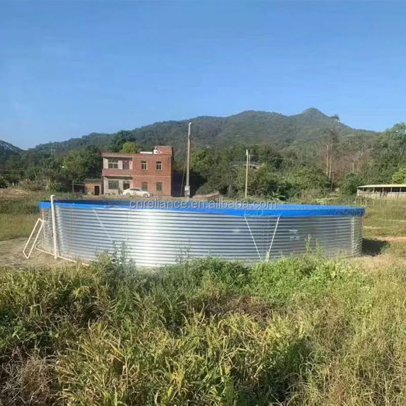 Recirculating Aquaculture System Pvc Lining Corrugated Galvanized Steel Fish Farming Tank