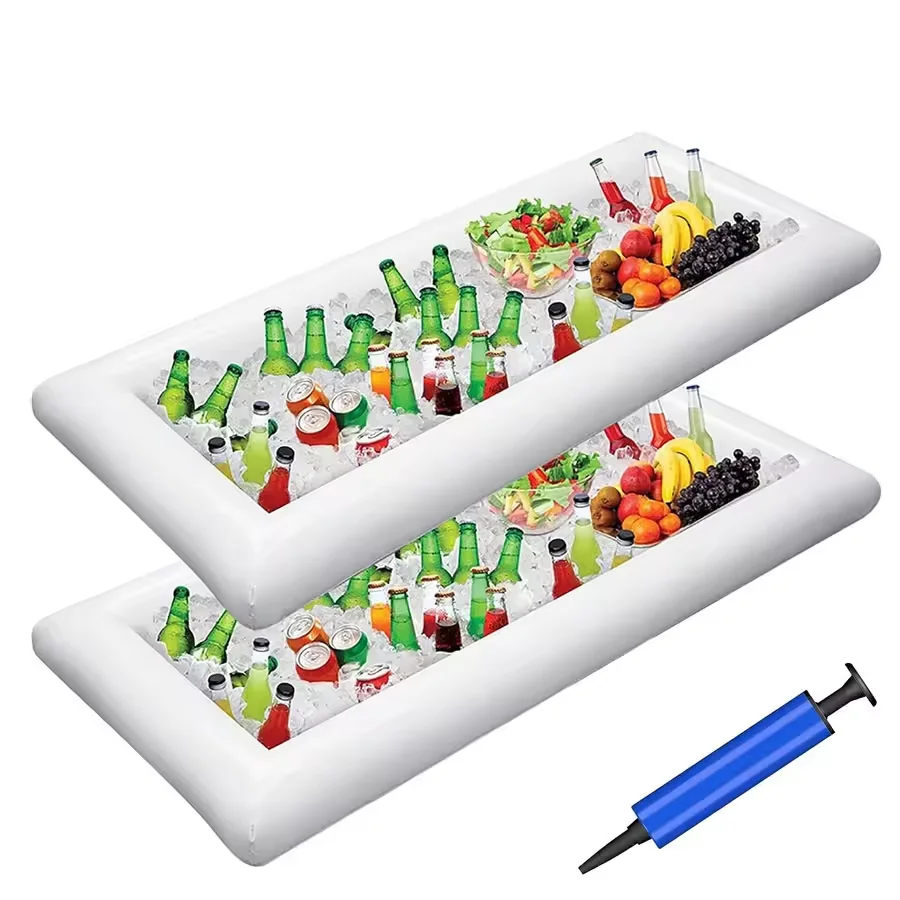 Inflatable Serving Bars Ice Buffet Salad Serving Trays Food Drink Holder Cooler Containers Outdoor BBQ Pool Party Supplies