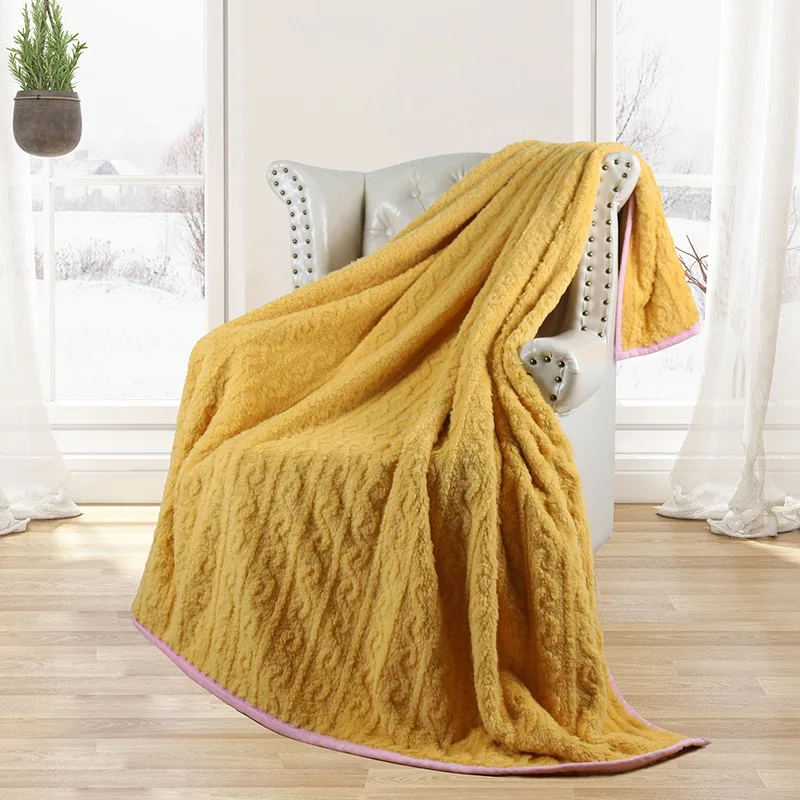 Бинди новейший дизайн толстые теплые 2 слоя флисовое шерпа роскошные одеяла для