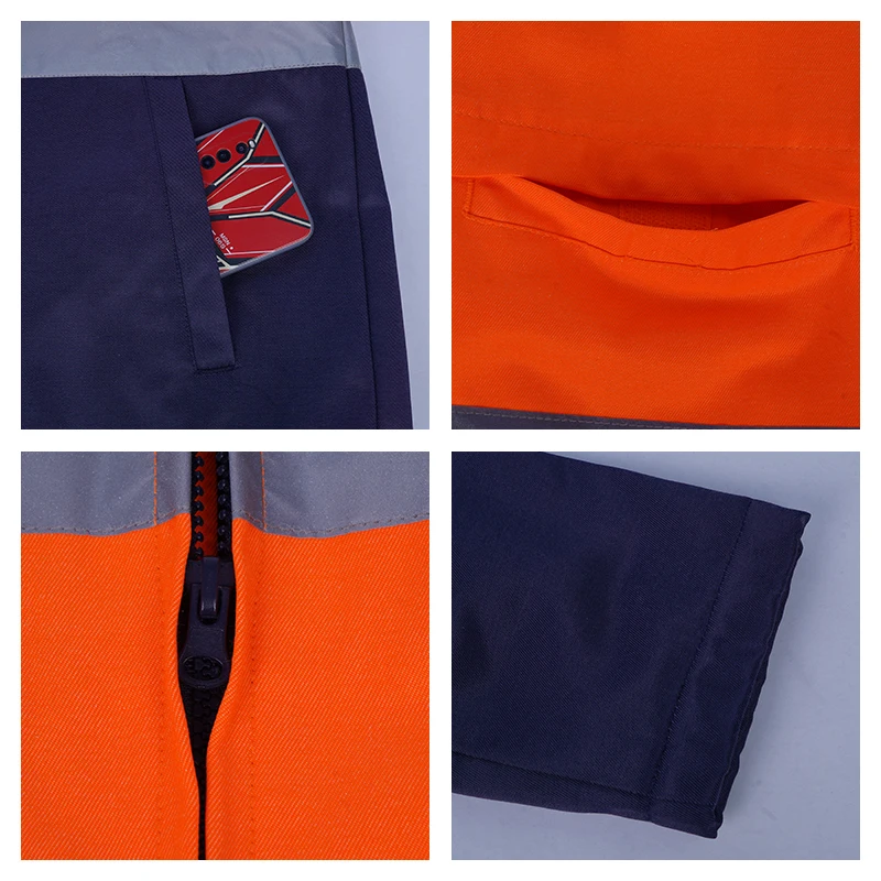 LX High Visibility Workwear Jacket Reflective Safety  Antistatic Fabric Workwear Uniforms For Men