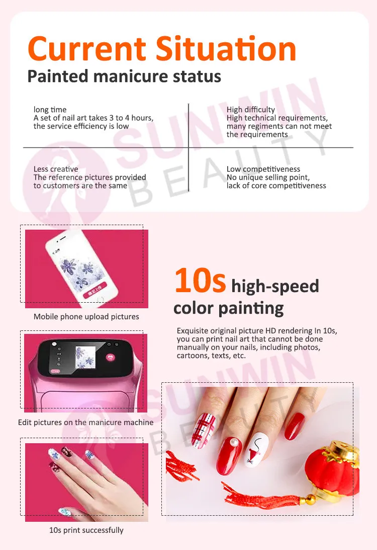 3d  Digital nail printer machine mobile nail printer home use Nail Painting 3D Printer A Variety Of Styles