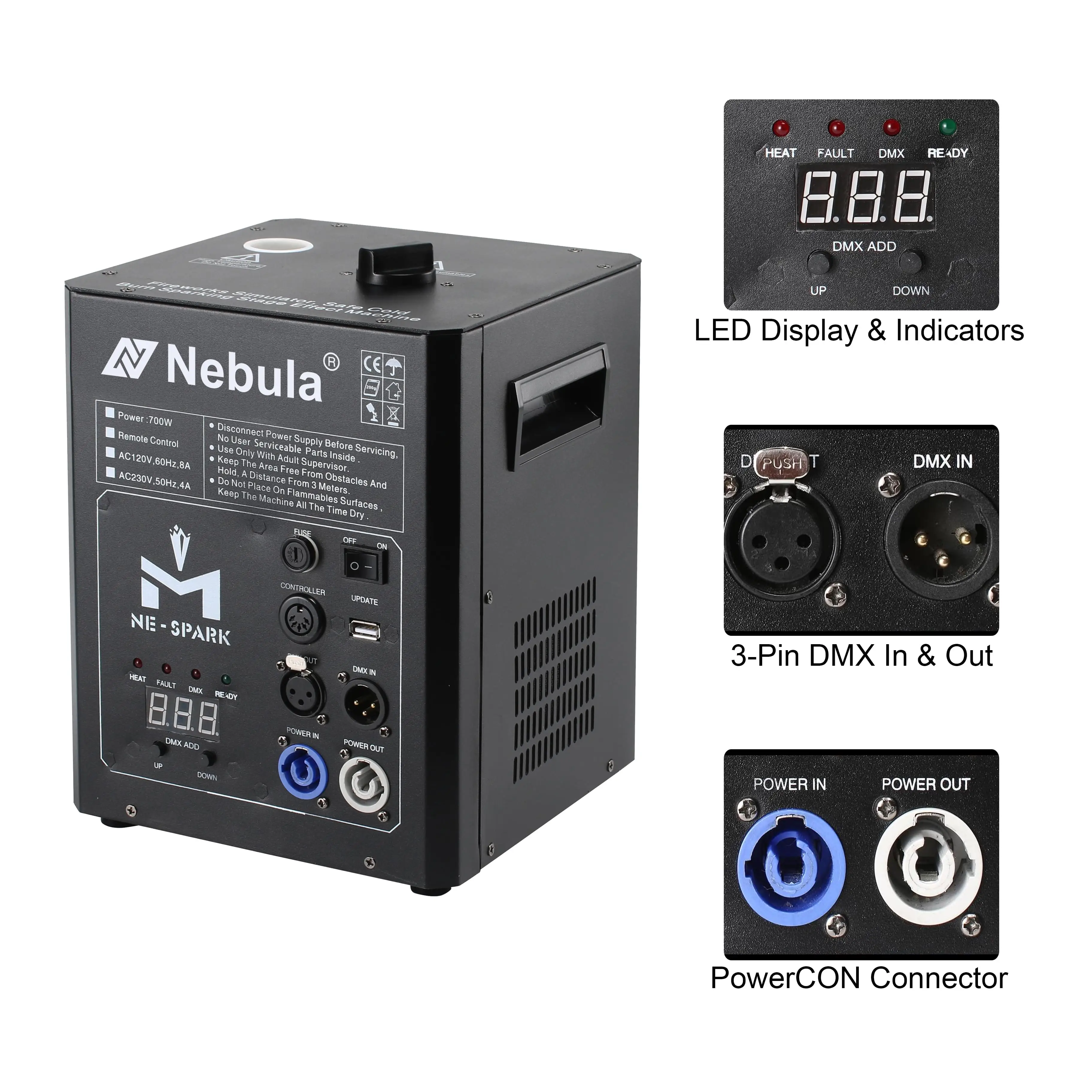 EXW price cold spark machine well-design pyro device fireworks equipment stage effect producer for large-scale performance