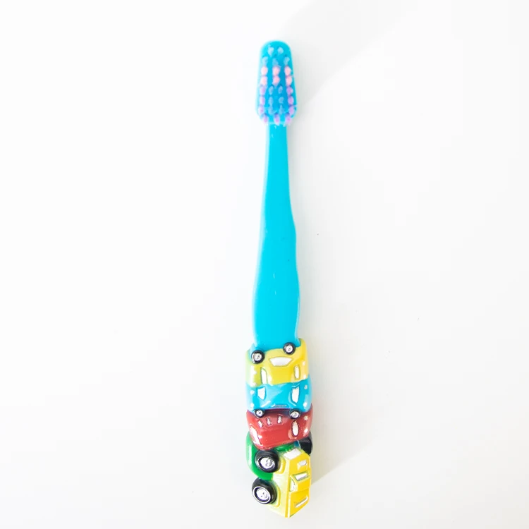 OEM custom Multi color car children manual attractive cartoon toothbrush with painting