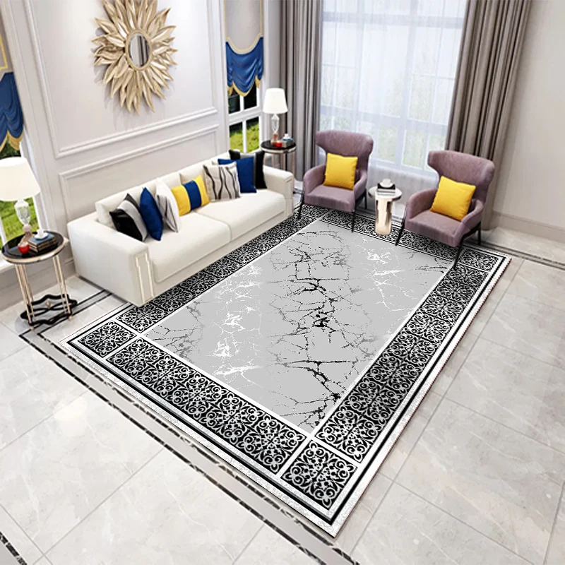 Chinese Factory Made Diamond Velvet Carpet And Rugs Living Room Custom Large Area Anti Slip Absorbent Water Rugs And Luxury Rugs