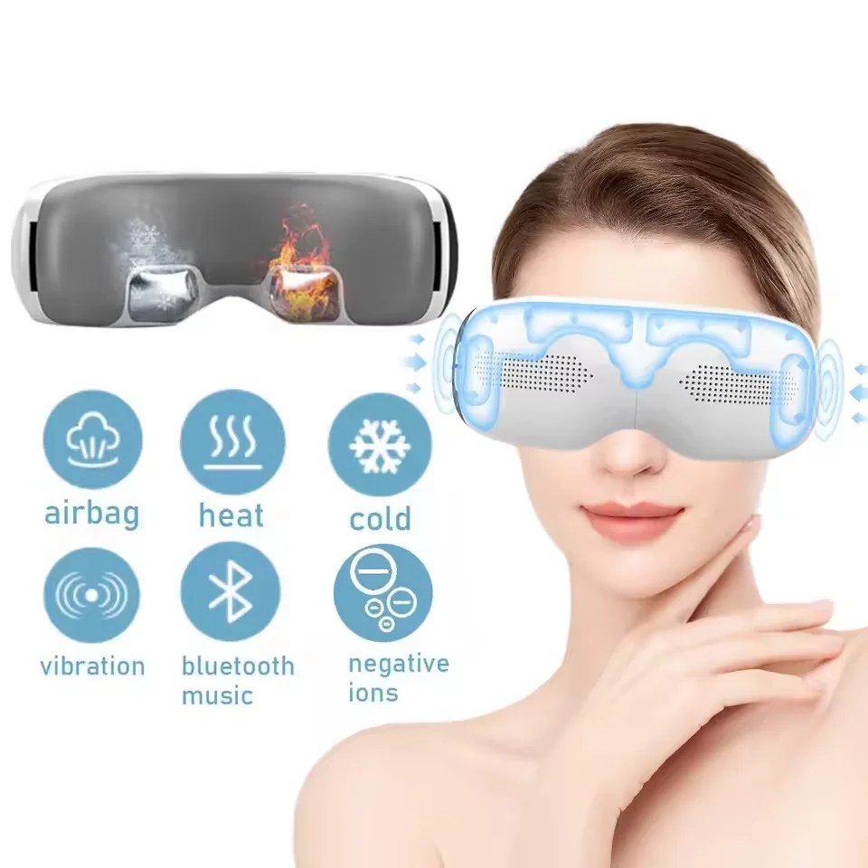 Foldable Massage Vibrating Instrument Electric Anti Vibration Care Device Hot Compress Acupoint Migraine Eye Massager Relief