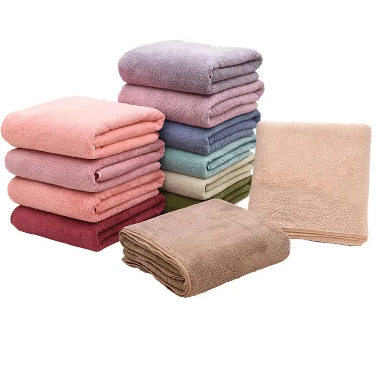 Factory Quick Dry Terry Towel Best Soft Spa Body Wrap thick Coral Fleece Beach towel absorbent towel