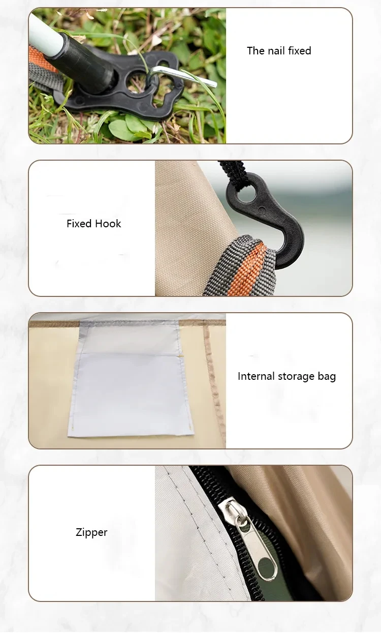 3/4/6 People Large Double Layer Waterproof Cabin Instant Camping Tents For Outdoor Picnic Camping