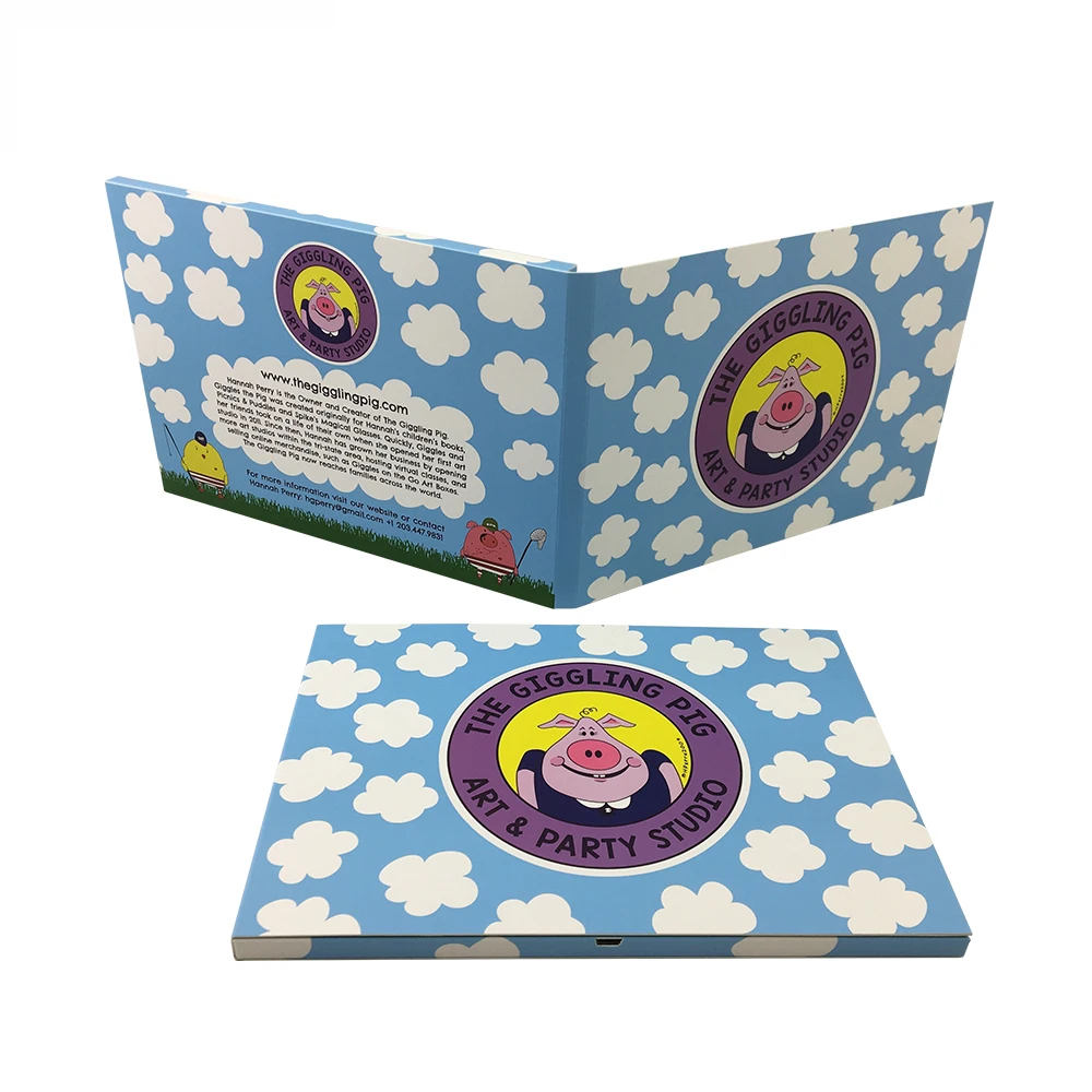 New 7 Inch IPS Display Pop Up Video Book Blank LCD Digital Gift Card For Marketing Advertising Business Wedding