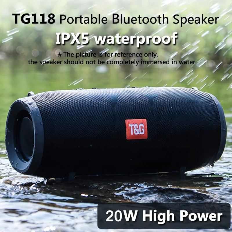 Hi Fi Sound Super Bass Wireless IPX5 Waterproof Outdoor Motorcycle Bike Power Bank Stereo Portable Bluetooths Speaker