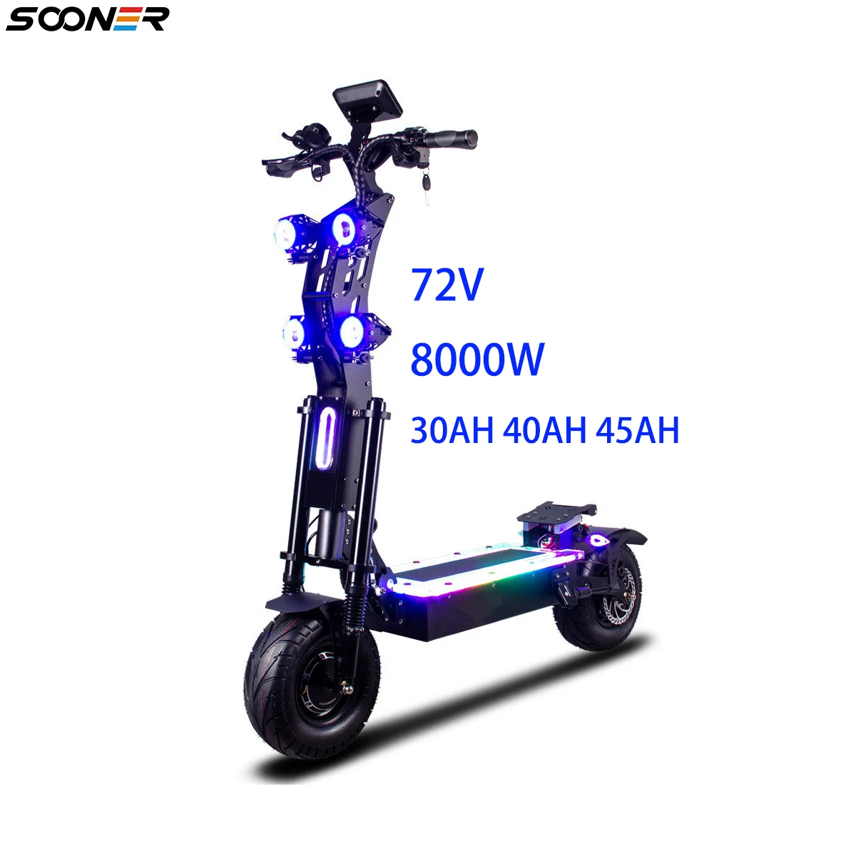 SN72 72v 8000W off road E-scooter Powerful electric scooters for adults escooter large battery for sale