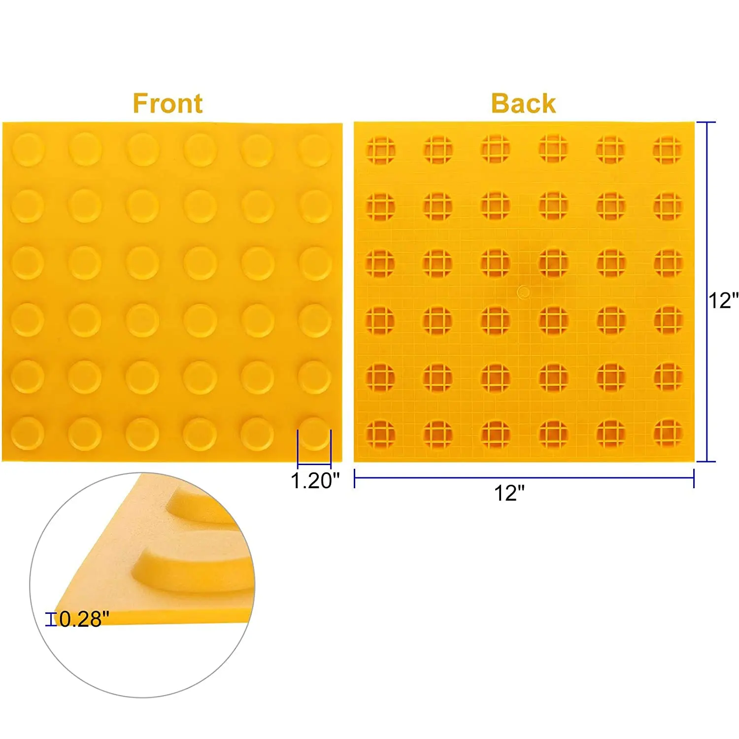 Custom size mark thickness PVC blind path board self-adhesive non-slip to ensure that the disabled safely guide the blind route