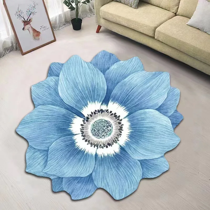 Cross-border anomalous flower living room carpet bedroom bed cloakroom floor mat sofa coffee table blanket wholesale