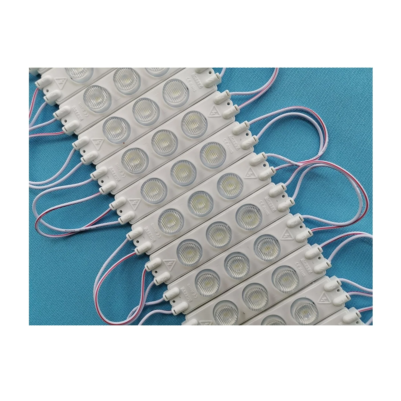 AC110V / AC220V светодиодный модуль SMD 3030 3 LED IP65 с объективом для рекламы световых коробок и вывесок в наличии готов к отправке