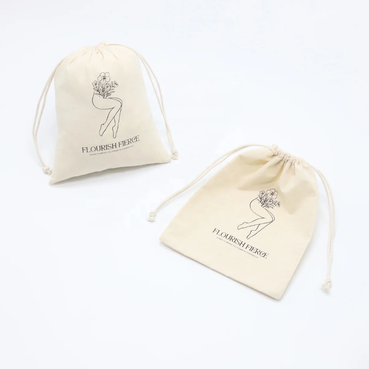 15*20 см органический хлопок косметичка из ткани Муслин Хлопок шнурок для хранения макияжа чехол с креплением на ремень